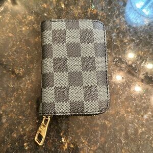 Black checkered wallet